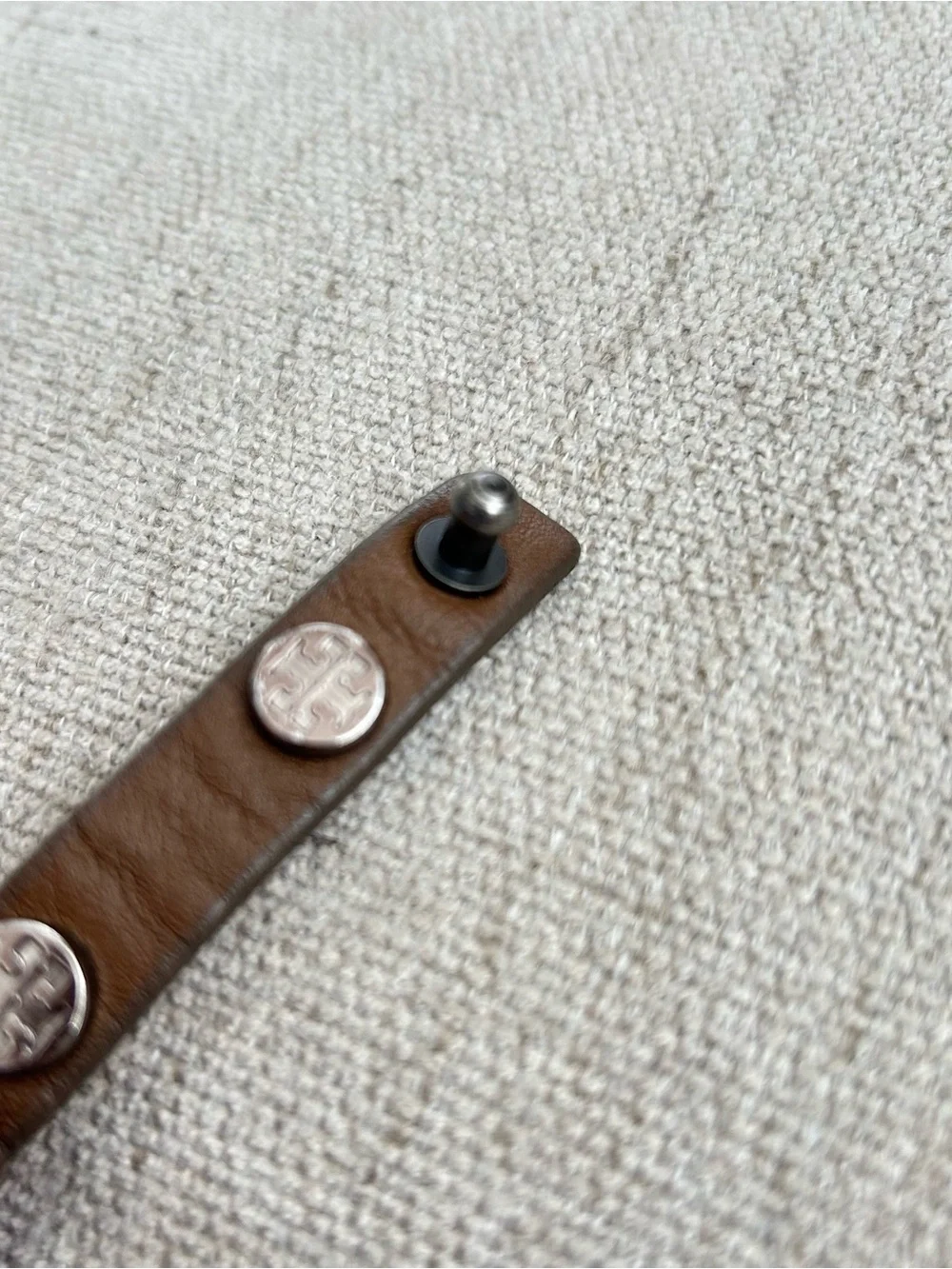 Tory Burch Brown Leather Wrap Bracelet